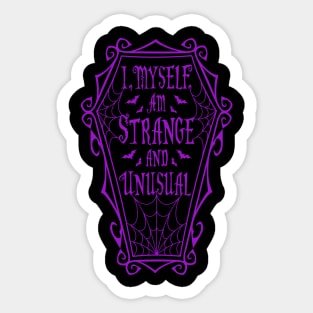 Gothic Coffin Quote Sticker